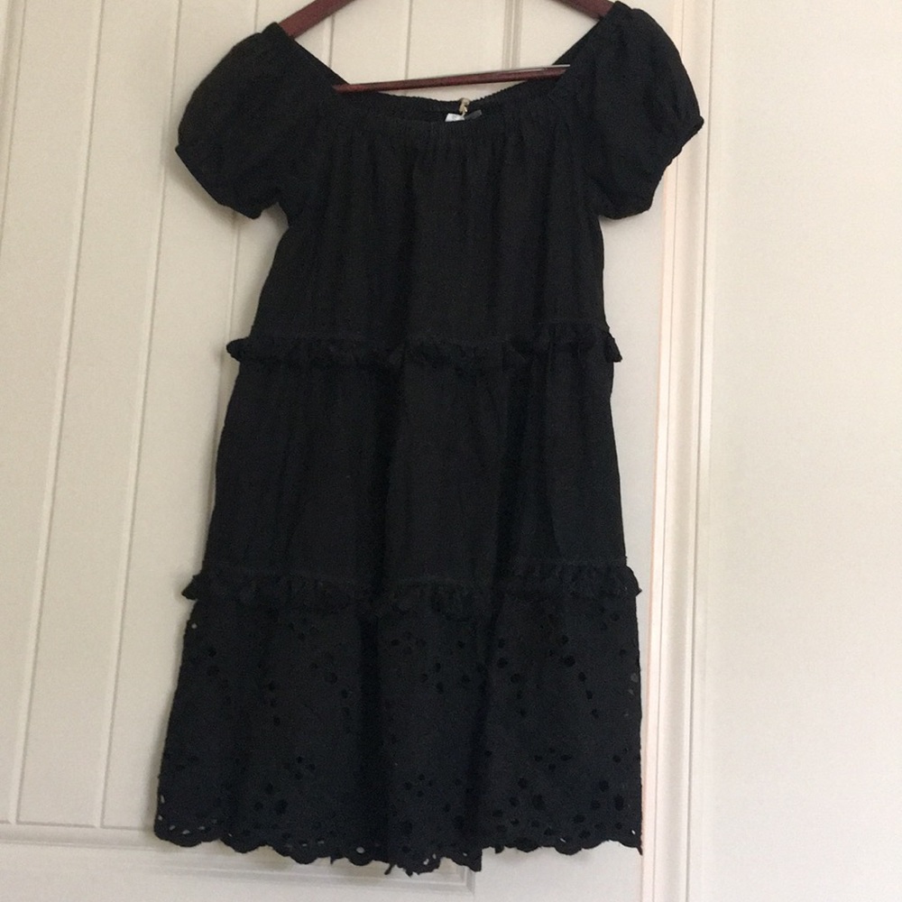 Vici Off the Shoulder Black Dress With Tassels NWT